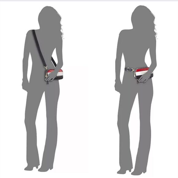 TOMMY HILFIGER Convertible Belt Bag Crossbody Bag Red White Blue NEW NWT - Picture 10 of 11